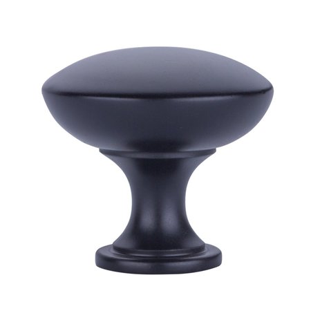 South Main Hardware 1-1/4 in. Flat Black Modern Round Cabinet Knob (10PK) SH5305-FB-10